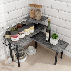 Kitchen Countertop Organizer, 3 Tier Corner Shelf Bathroom Counter